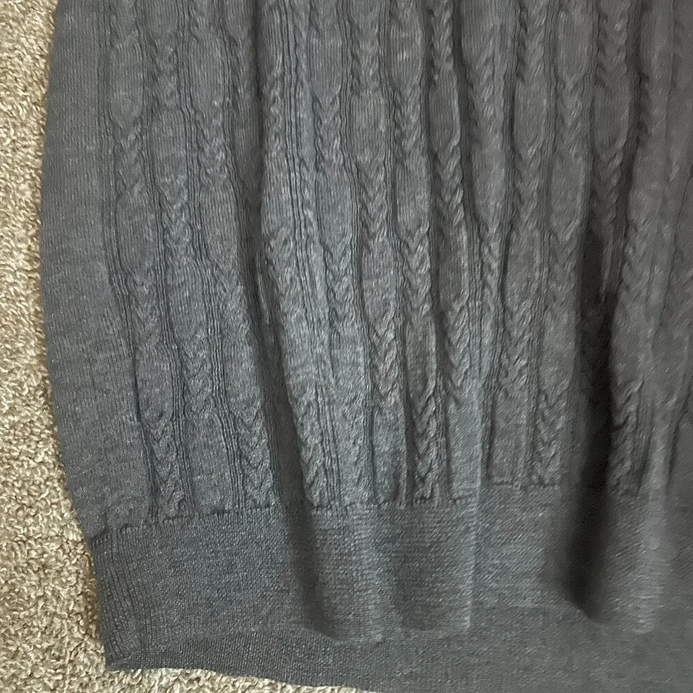 JOHN ASHFORD GRAY‎ SWEATER WOOL VEST SIZE LARGE NWT